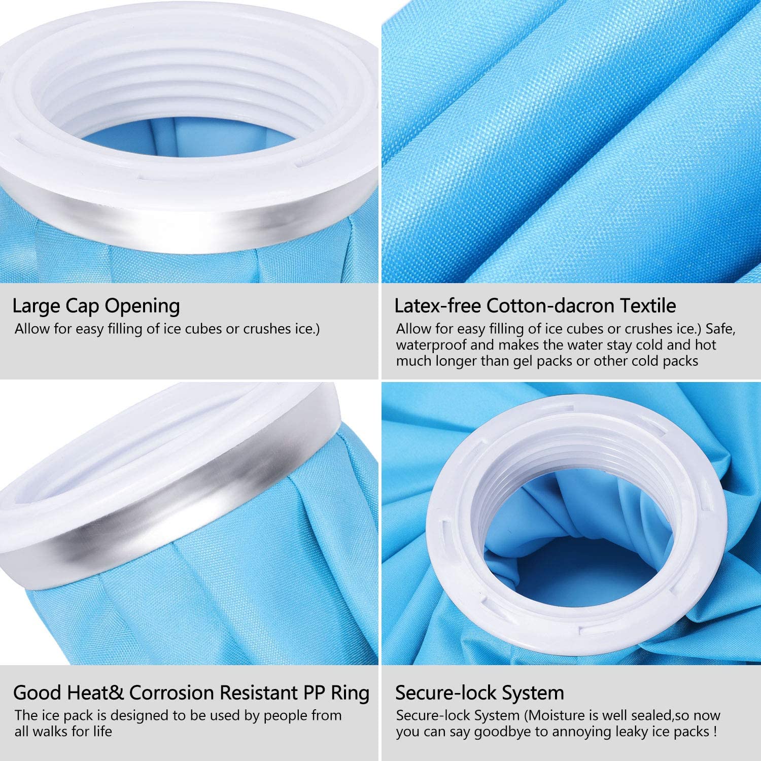 9 inci Kualitas Tinggi Reusable Family Adjustable Ice Bag untuk Menghilangkan Rasa Sakit