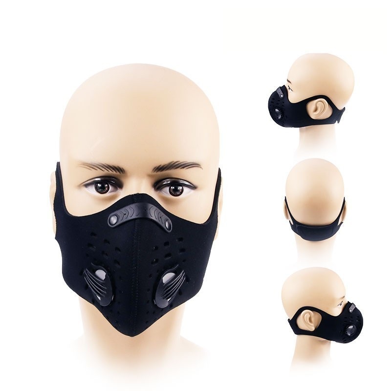Masker Bersepeda Wajah Anti Polusi Tahan Debu dengan Filter Dan Katup